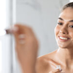 woman using serum